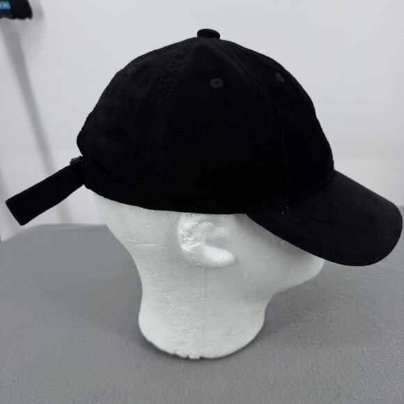 NEW Adidas Legend Black Gold Trefoil Logo Velvet Hat Womens Cap Rare Embroidered - Picture 2 of 8